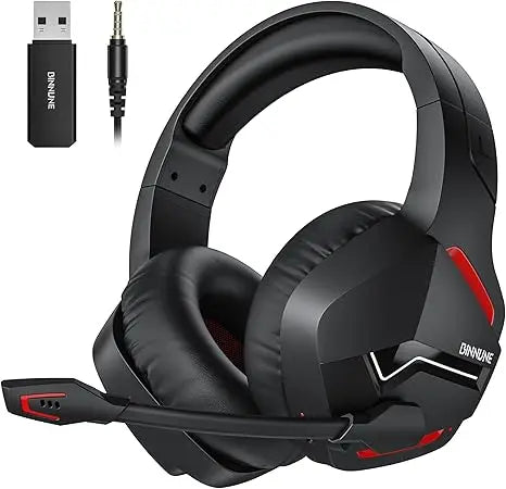 BINNUNE BW01 Wireless Gaming Headset with Mic for PC PS4 PS5 2.4G Bluetooth USB Gamer Headphones with Mic for Laptop Computer