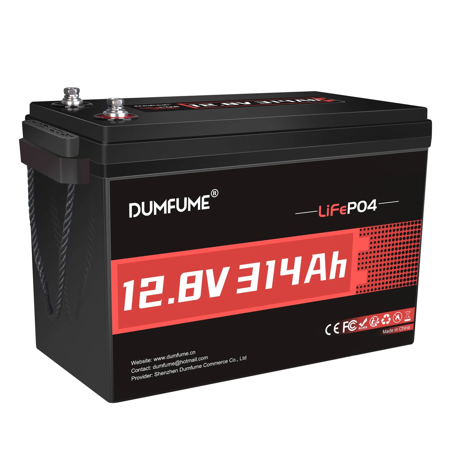 Dumfume 25.6V 100Ah Lifepo4 Lithium Battery 2560w With 100A BMS 12V 600Ah/12V 314Ah/12V 100Ah/36V 100Ah Battery For Solar RV