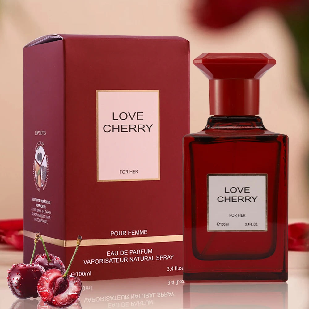 3.4 Oz Men's Eau De Toilette Spray - Men's Amber Spicy Perfume - With Black Cherry, Cherry Liqueur And Bitter Almond - Medium Pe