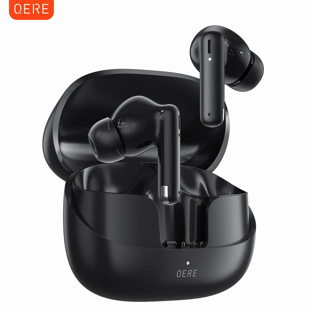 Wireless Headphones,QERE E38,NEW TWS Bluetooth 5.3,HD Microphone,HIFI Earphones,13mm Driver,60ms Low Latency,4 Mics+ENC Call