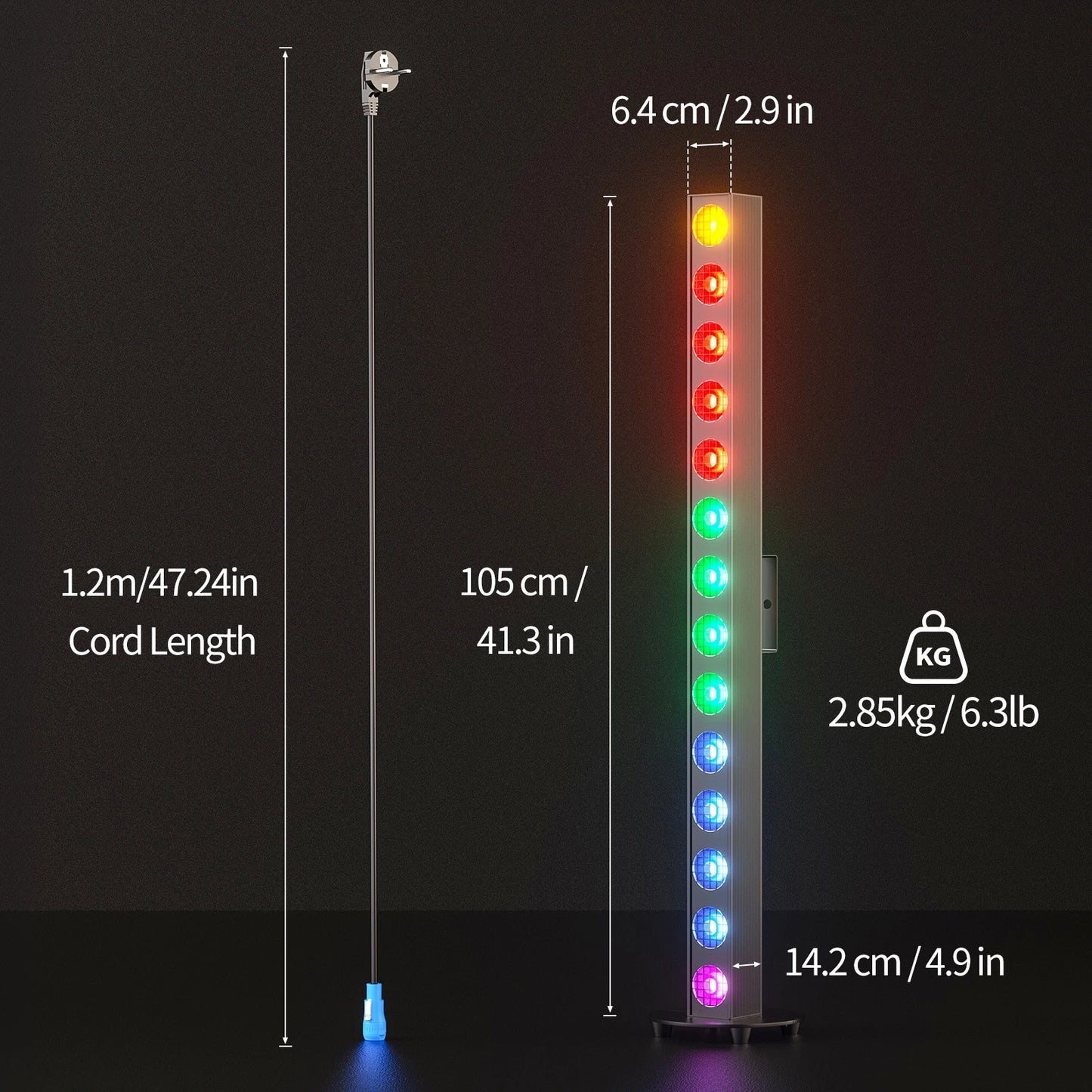 Yiflamefly 14X20W RGBW COB LED Wall Washer Light Horse-Race Effect Stage Light DMX Background Light Strip Matrix For Club Party