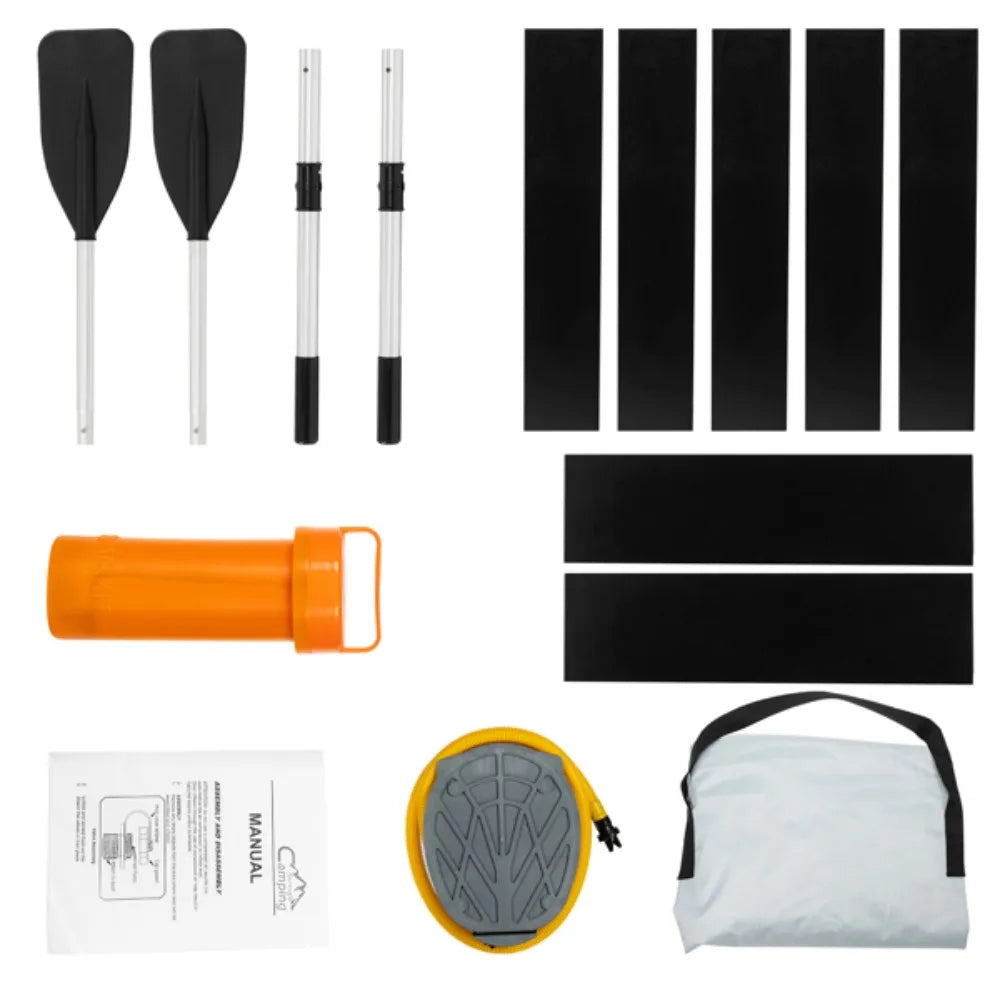 Camping Survivals 10ft PVC 330kg Water Adult Assault Boat Double rowing boat Suitable for wild fishing and diving rescue