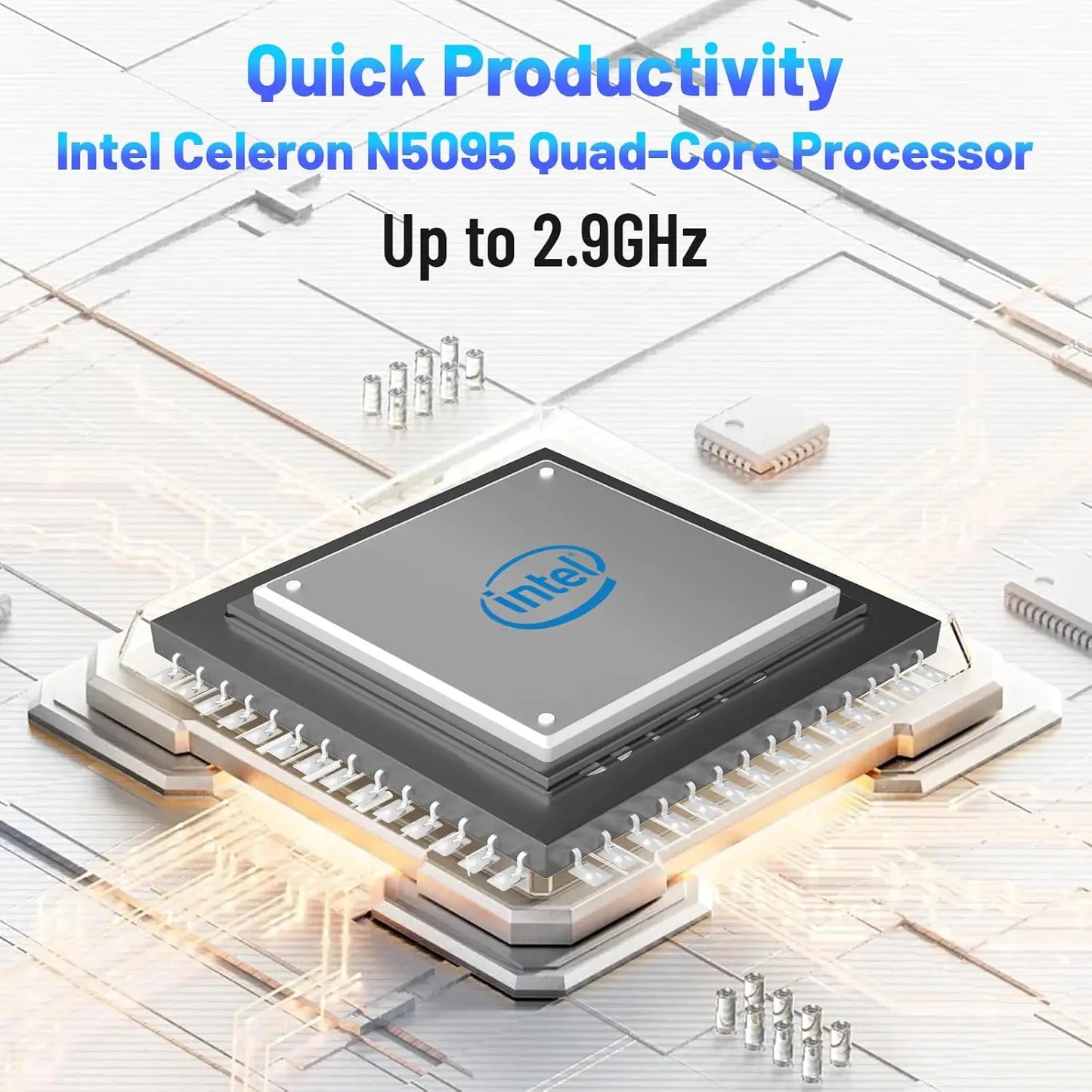 AEEZO-US Intel Celeron N5095 Quad-Core Laptop 16GB RAM 512GB SSD Windows 11