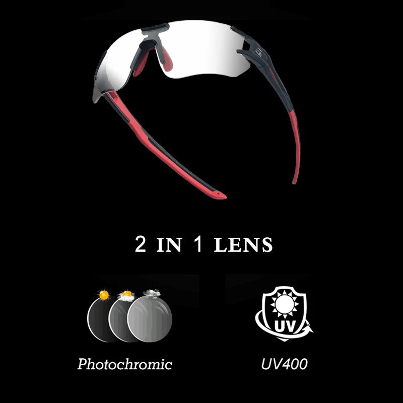 ROCKBROS Cycling Outdoor Bike Photochromatic Glasses Sport Bicycle Sunglasses Goggles Myopia Frame Protection Eyewear