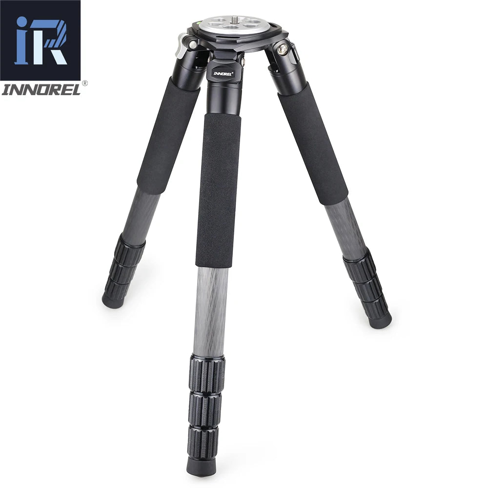 RT90C(LT404C) Top-Level Carbon Fiber Tripod Professional Birdwatching Heavy Duty Camera Stand 40mm Tube 40kg Load 75mm Adapter