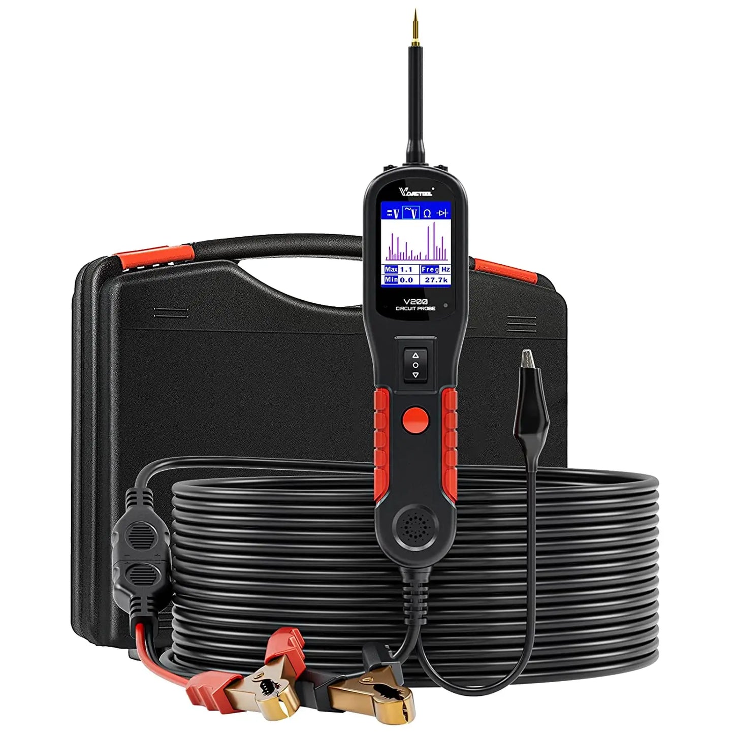 VDIAGTOOL V200 Car Electric Circuit Tester 6V-30V Automotive Power Probe Kit Electrical System Tester LCD Display Voltage Tester