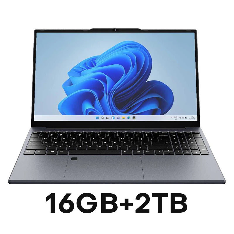 15.6" Ultra Slim Intel Core i7 6500U Laptop Computer Windows 11 16GB DDR4 1TB SSD Notebook PC Fingerprint Unlock Gaming Laptops
