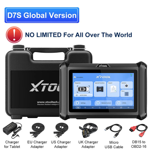 XTOOL D7S All Systems Car Diagnostic Tools Bidirectional Scanner ECU Coding 39+ Resets Automotive Scanner Built-in CANFD DOIP