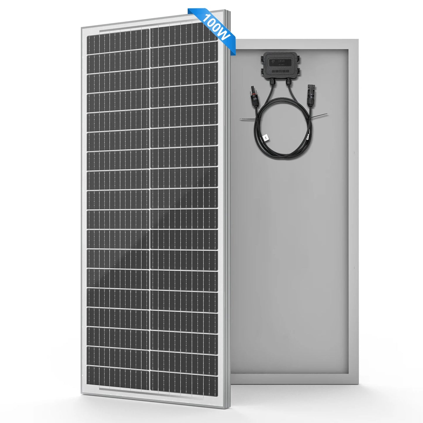 WERCHTAY 100W 12V 12BB Solar Cell Monocrystalline Solar Panel High Efficiency Solar Module Charge Battery for RV Trailer