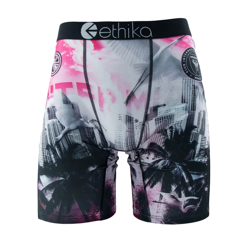 ETHIKA Men Underwear Boxers 1Pcs Sexy Breathable Mesh Crotch Man Swimming Underpants Plus Size Mens Panties Men's Boxers Briefs