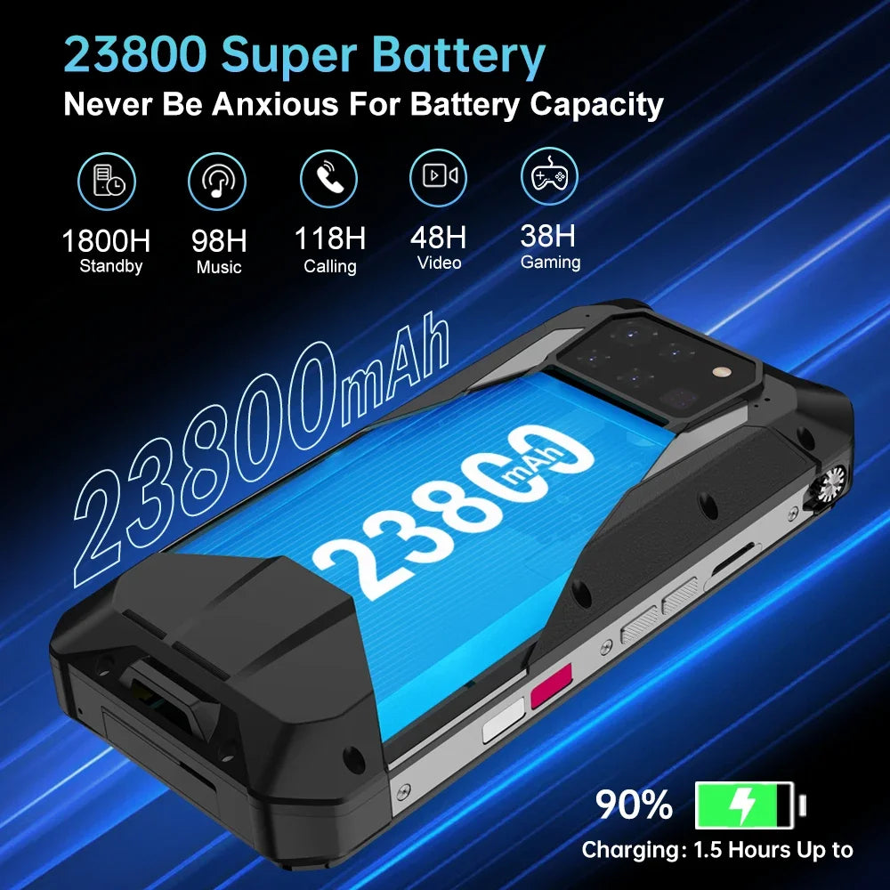 8849 Tank 3 Pro Unihertz Projector Rugged Smartphone 23800mAh 512GB+36GB 5G Android14 Outdoor Phone 120W Fast Charging Dual Sim