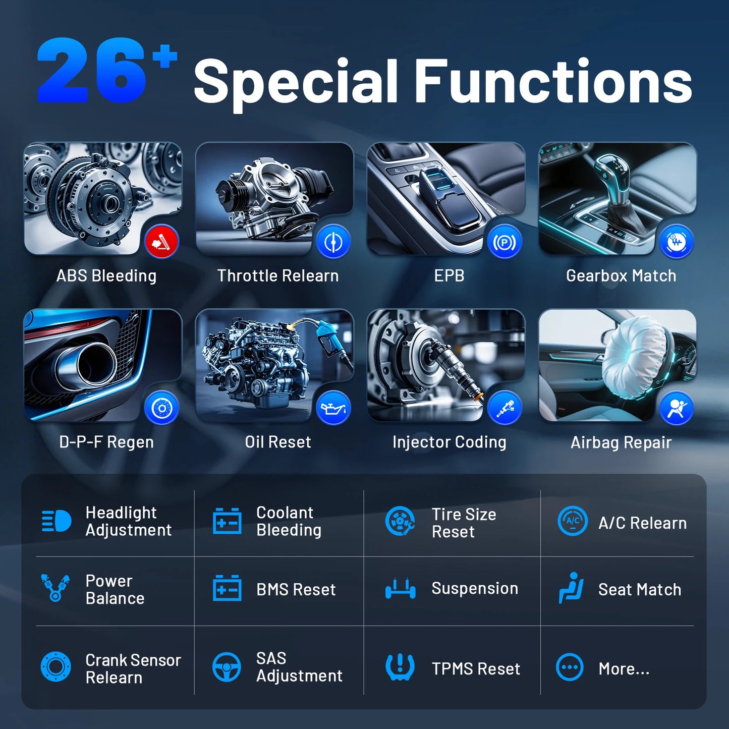 XTOOL A30M Full System Diagnostic Tool Bidirectional OBD2 Scanner Auto Scan Multi-language with 26+Reset Lifetime Free Update