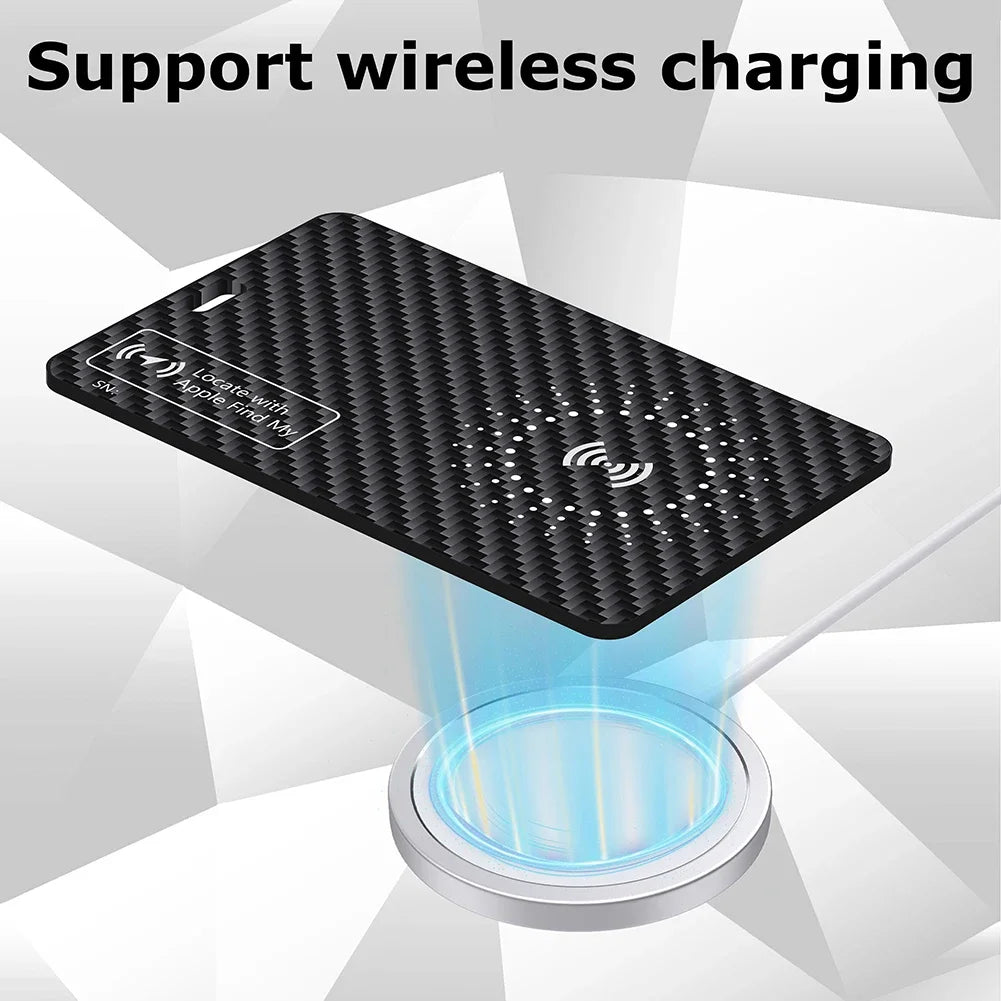Wireless Charging Tracking Card Ultra-thin Wallet Tracker Card Ultra Slim Waterproof Anti-loss GPS Locator Tag For Apple Find My