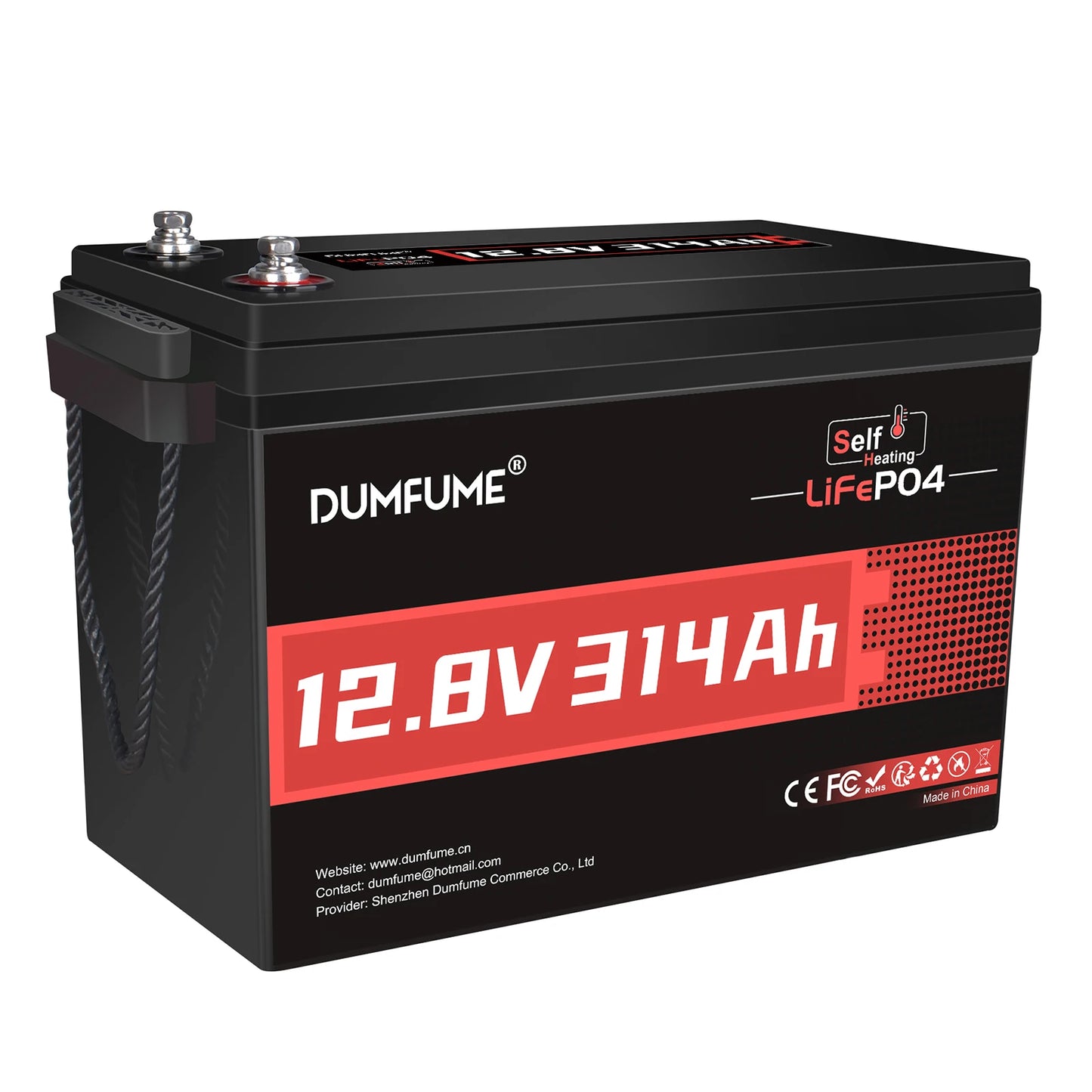 Dumfume 25.6V 100Ah Lifepo4 Lithium Battery 2560w With 100A BMS 12V 600Ah/12V 314Ah/12V 100Ah/36V 100Ah Battery For Solar RV