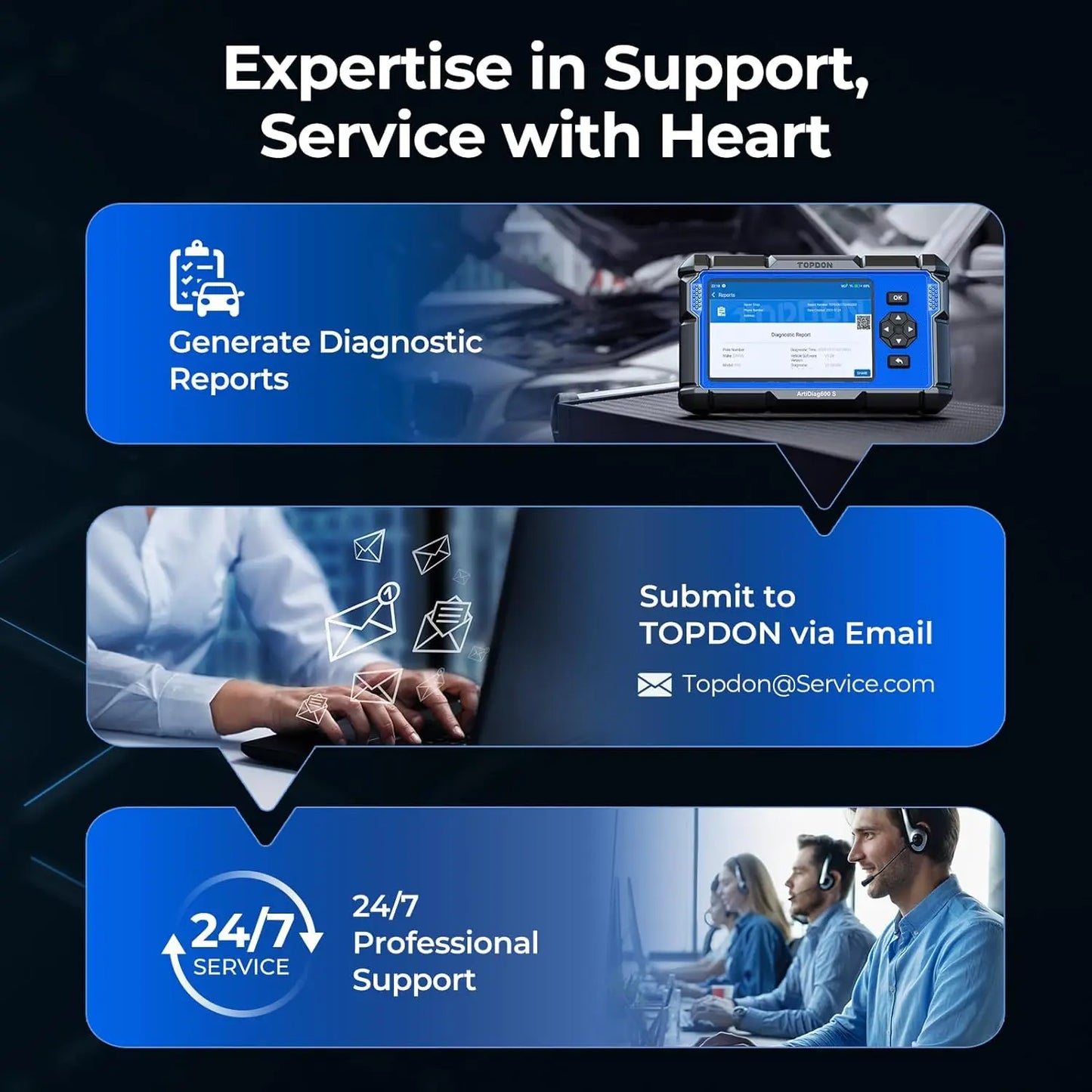 TOPDON Artidiag600S OBD2 Scanner Tool Code Reader Diagnostics Scanner for ABS/SRS/AT/Engine 9 Reset Service Lifetime Upgrade