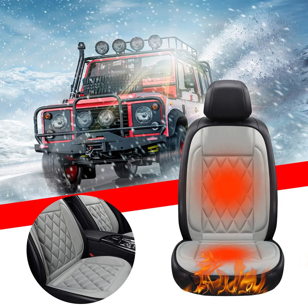 MOJOYCE Car Heated Seat Cover 12V Heating 2 Gear Adjustable Non Slip