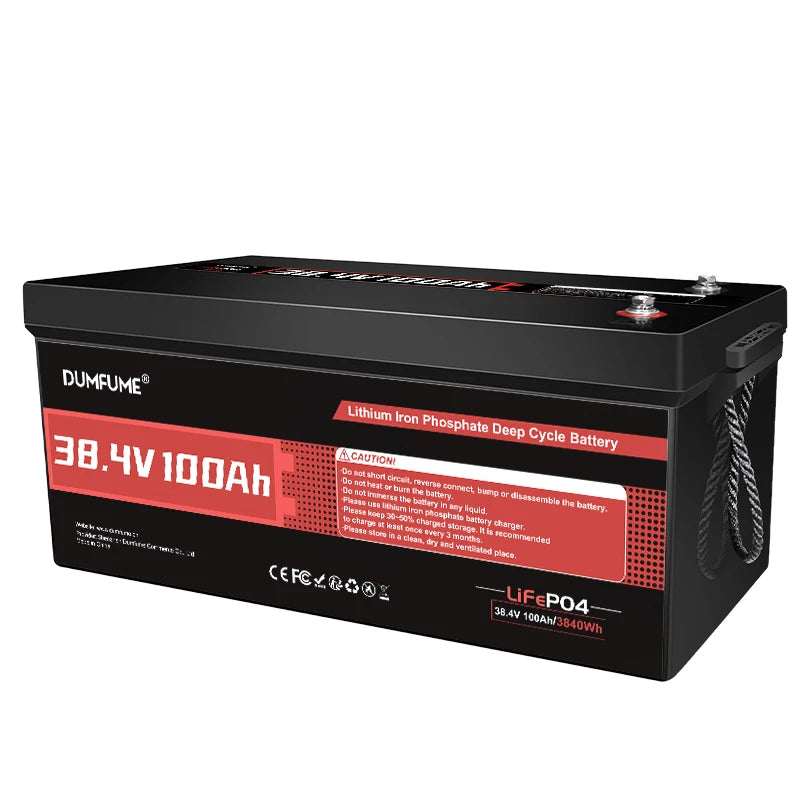 Dumfume 25.6V 100Ah Lifepo4 Lithium Battery 2560w With 100A BMS 12V 600Ah/12V 314Ah/12V 100Ah/36V 100Ah Battery For Solar RV