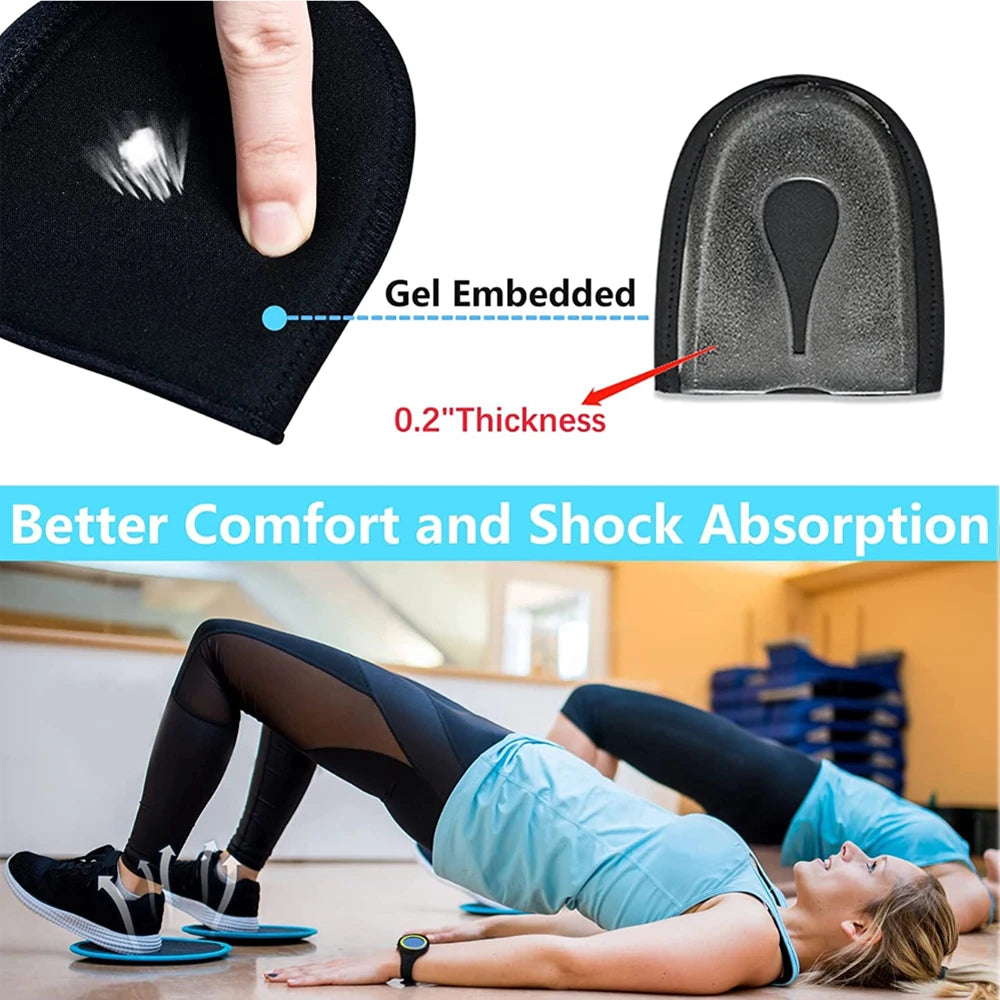Plantar Fasciitis Heel Spur Foot Support With U-Shaped Silicone Gel Heel Cups for Heel Pain Relief Insoles for Man Woman Walking