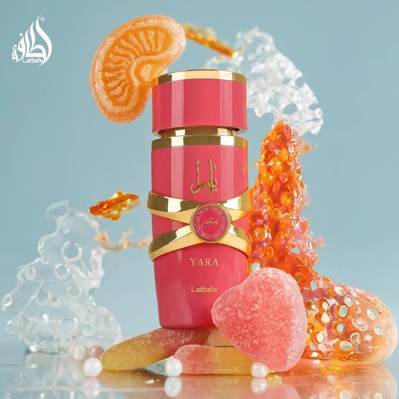 Lattafa Yara Candy Eau de Parfum Spray for Women 100ml Original Arab Perfumes Lasting Floral Fruity Fragrance Pheromone Perfume
