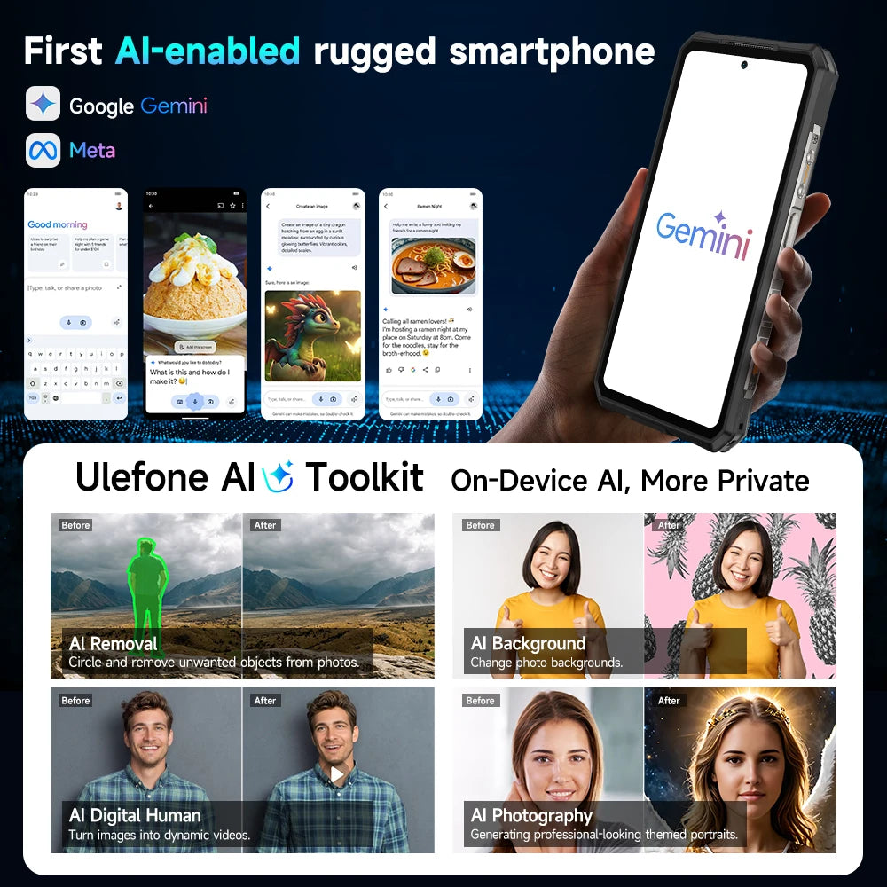 【World Premiere】Ulefone Armor 28 Ultra 5G AI Rugged Phone 1TB ROM+32GB RAM Android Smartphone AMOLED 6.67" 10600mAh Mobile phone