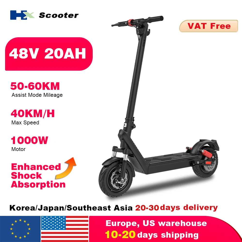 HX X9B Electric Scooter 1000W 20Ah Foldable For Adults