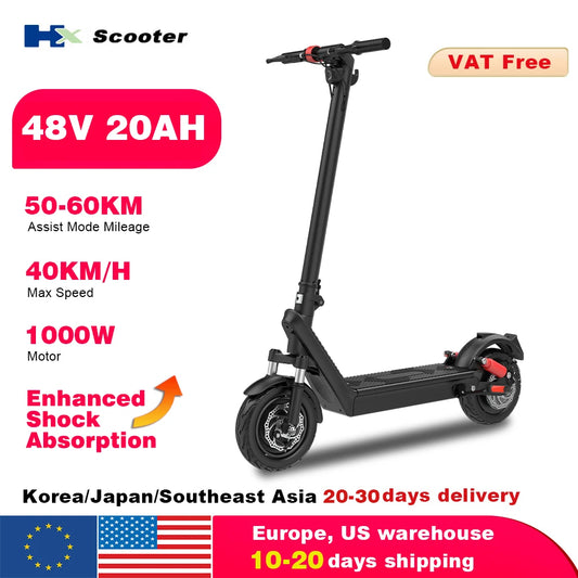HX X9B Electric Scooter 1000W 20Ah Foldable For Adults
