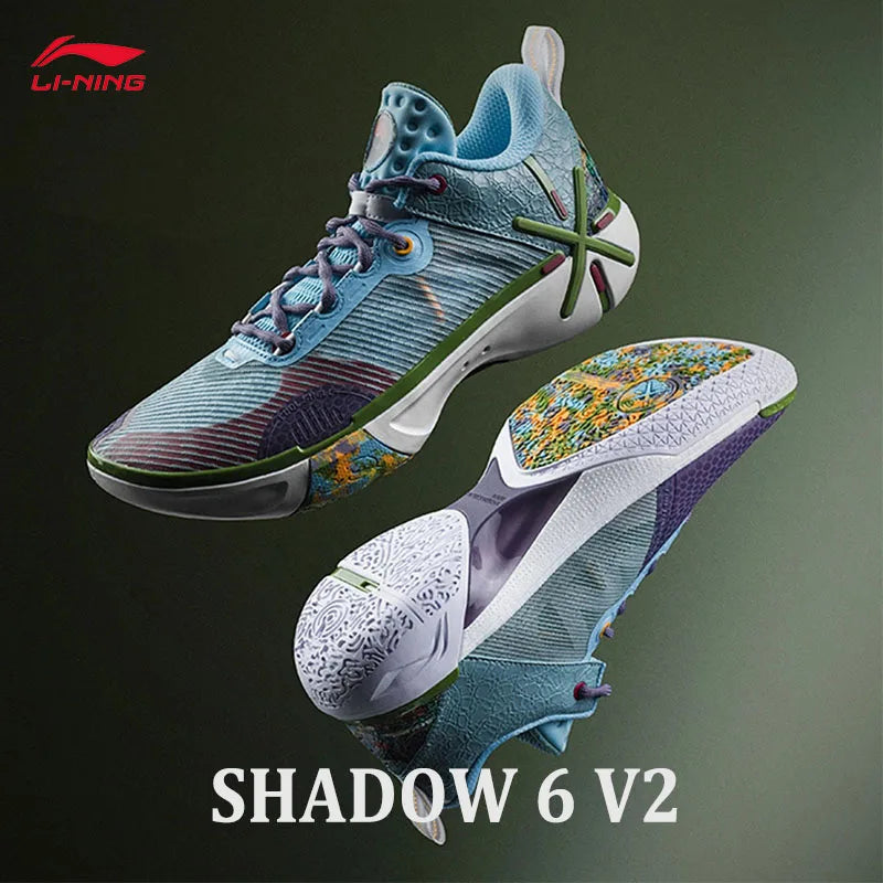 LI-NING Wade Shadow 6 V2 Men's Basketball Shoes Featherlight Max Rebound Professional Sport Court Sneakers ABPV021