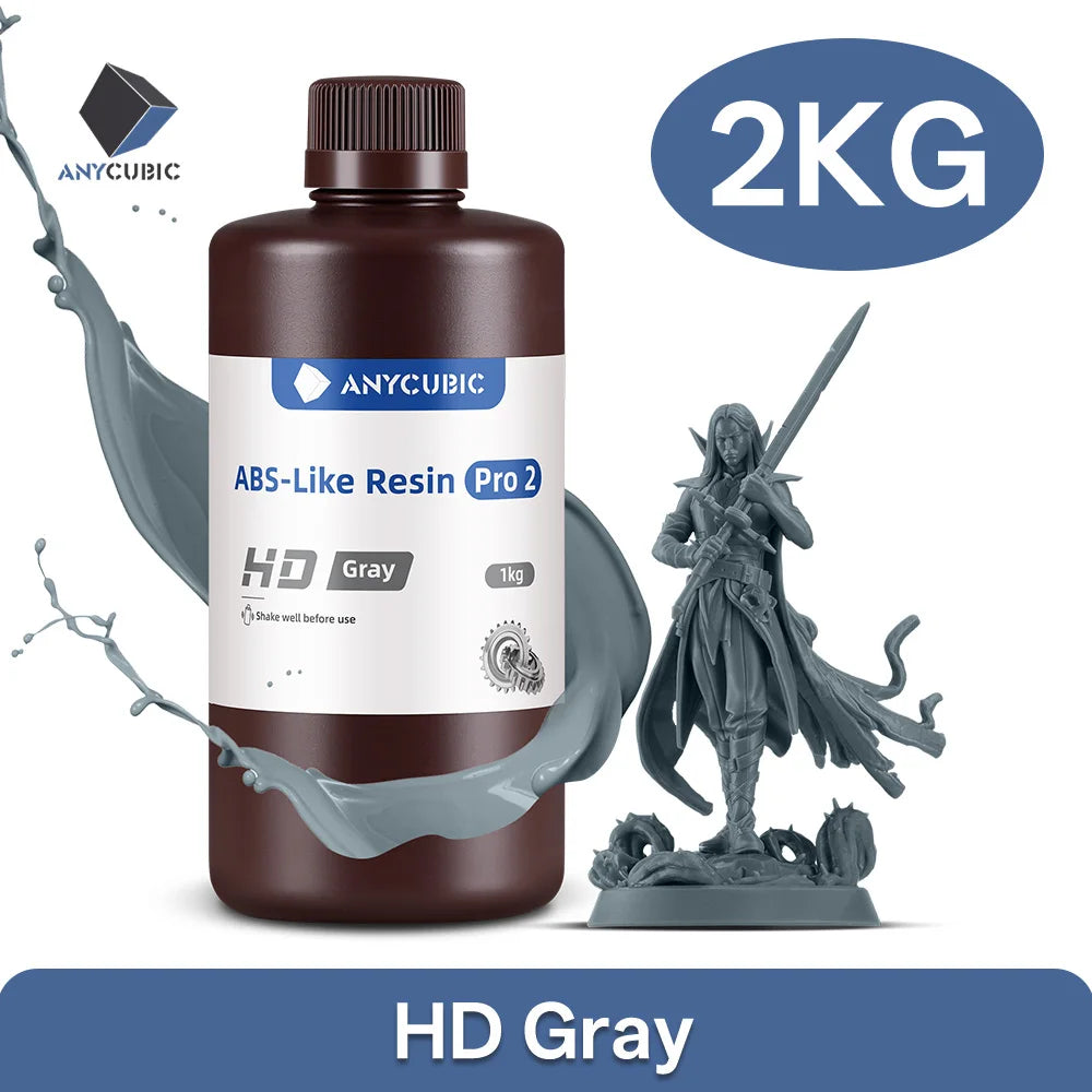 ANYCUBIC ABS-Like Pro 2 3D Printer Resin Hardness and Toughness 405nm UV-Curing Photopolymer UV Resin For LCD 3D Printer