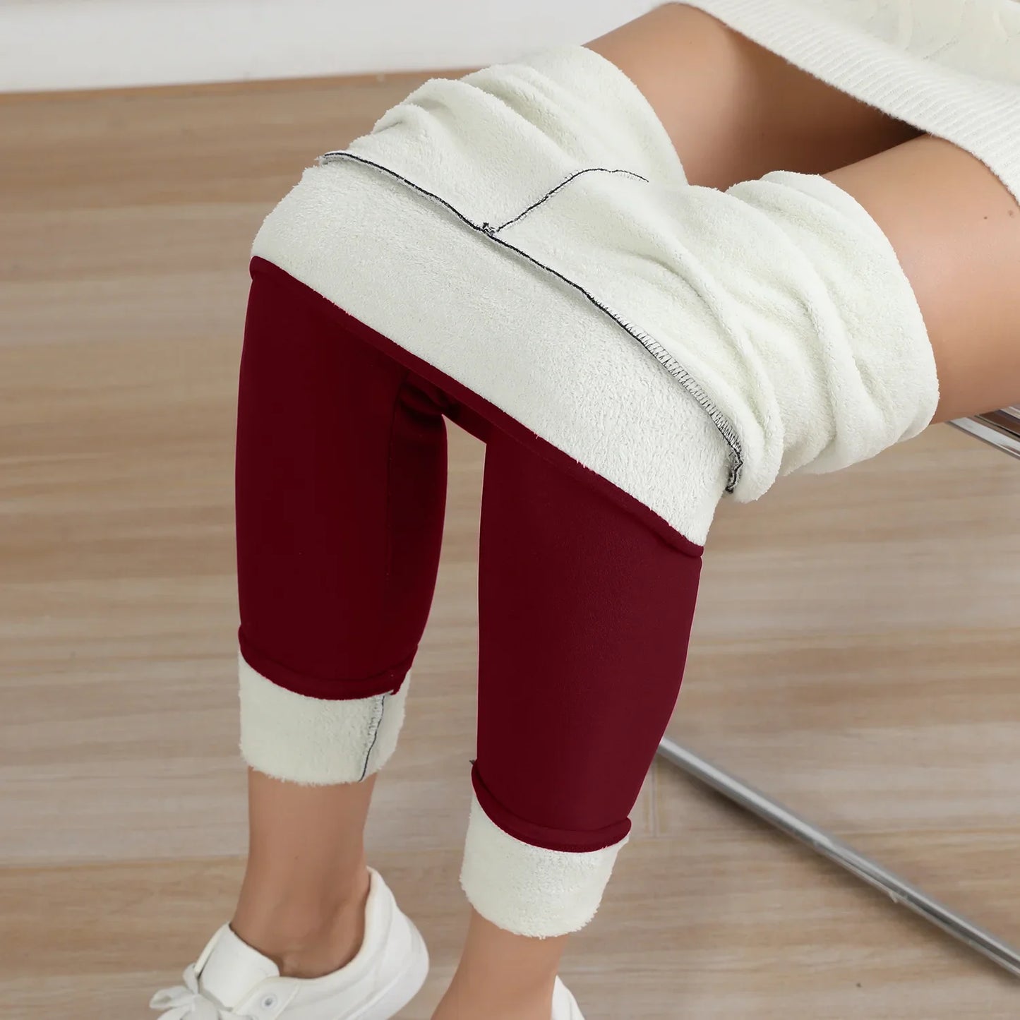 Autumn Winter Warm Fleece Women Leggings Velvet Thicken High Waist Tights Elastic Slim Solid Color Leggings Prevent Cold Tights