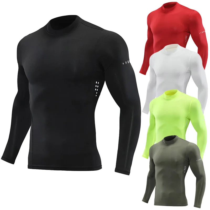 Men Children Long Sleeve Running Slim Tops Tees Sportswear Gym Fitness Compression T-shirt Outdoor Football Jersey Jogging Tight