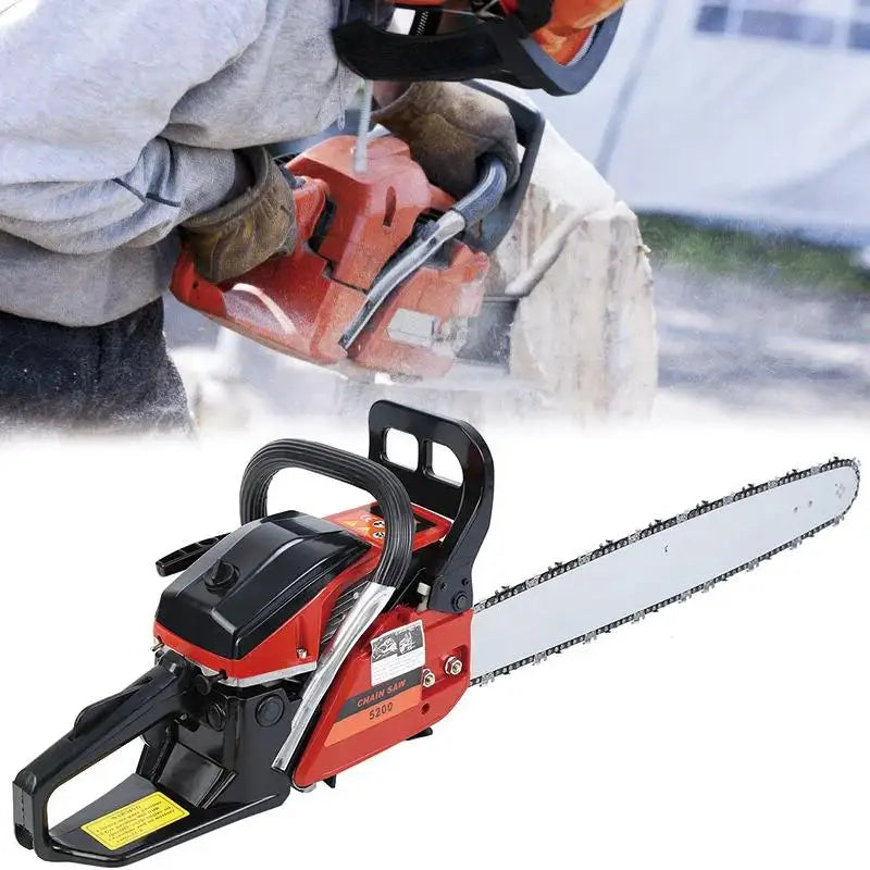 52CC Gas Powered Chainsaw 22 Inch 2KW/8500rpm Engine Power, with 550ml Fuel Tank Handheld Cordless Petrol Portable Gas Chain Saw