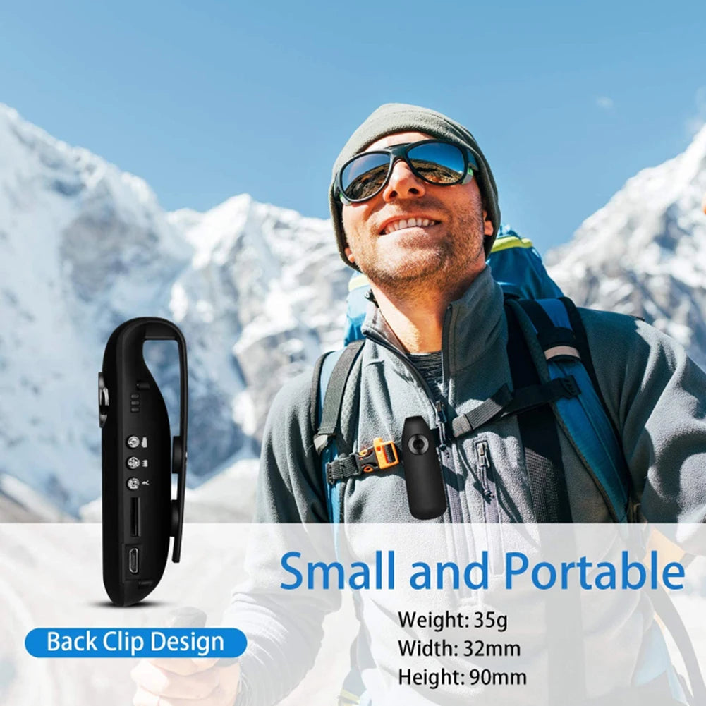 Mini Camera Motion Activate Portable Pocket Body Cams Loop Recording Mini Camcorder High Speed Portable Law Enforcement Recorder