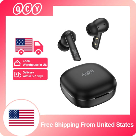 QCY HT05 ANC Wireless TWS Bluetooth 5.2 Earphones 40dB Active Noise Cancellation Headset in-Ear Mics Handfree Phone Earbuds