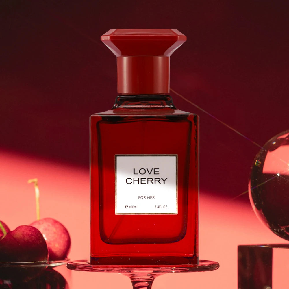 3.4 Oz Men's Eau De Toilette Spray - Men's Amber Spicy Perfume - With Black Cherry, Cherry Liqueur And Bitter Almond - Medium Pe