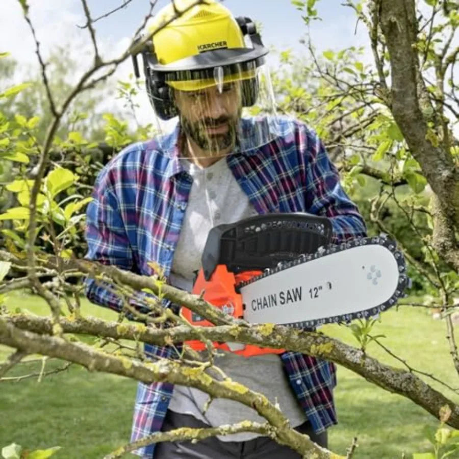 26cc Gas Chainsaw 2-Cycle Top Handle Petrol Handheld Cordless Chain Saw 12 Inch Professional Power Chain Saws for Tree Felling