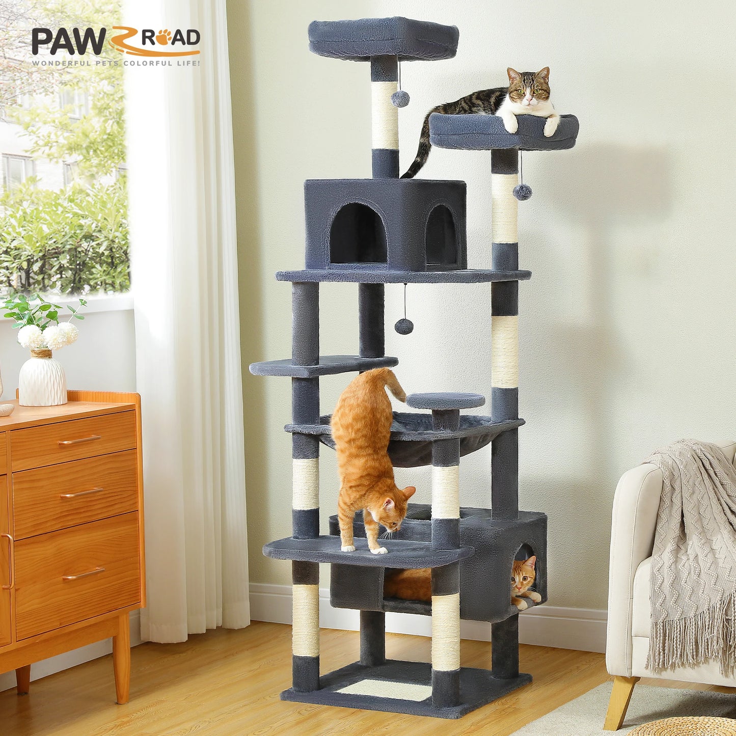 PAWZ Road Cat Tree and Tower With Sisal Scratching Posts