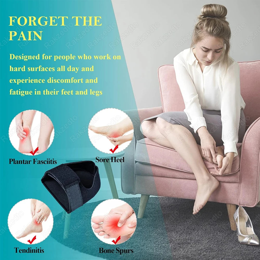 Plantar Fasciitis Heel Spur Foot Support With U-Shaped Silicone Gel Heel Cups for Heel Pain Relief Insoles for Man Woman Walking