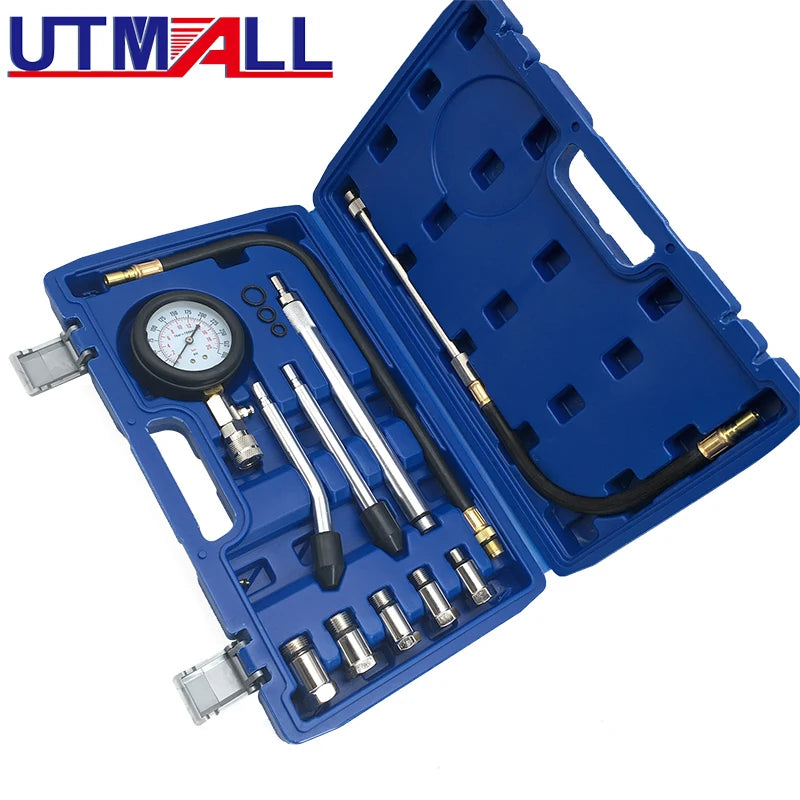 UTMALL Rapid Connected Petrol Gas Engine Cylinder Compression Tester Gauge