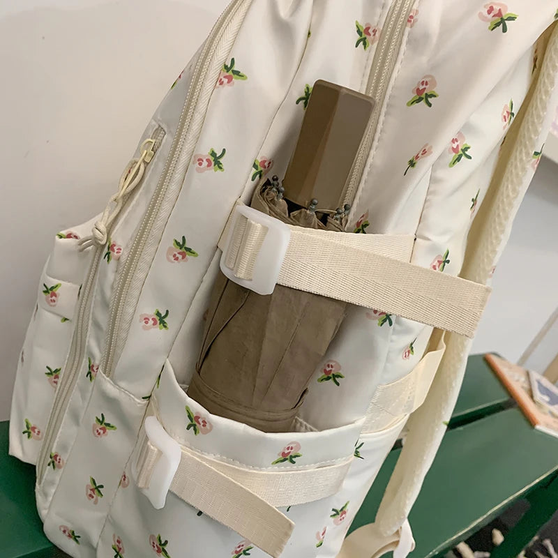 Cute Backpack Girls Fashion School Bag Large Capacity Student School Bag Portable Travel Storage Bag for Kids Beach Bag