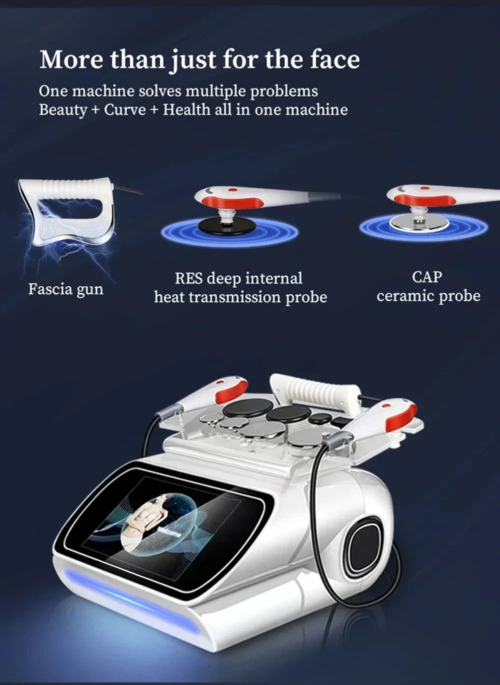 Newly arrived Portable448KHZ RFTecar Therapy RET CET Diathermy Body Sliming Machine Pain Relief Skin Tightening INDIBA Deep Care