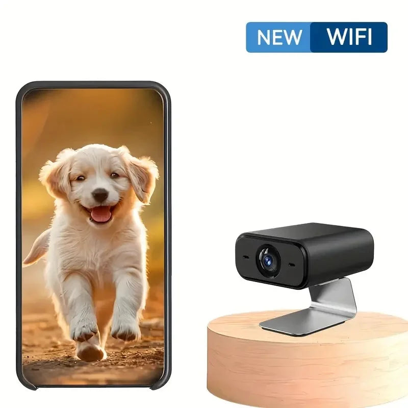 Indoor Wireless Security Camera (Mini) – Night Vision, Motion Detection, 2.4GHz WiFi, Pet/Vehicle Monitoring, Easy USB Setup