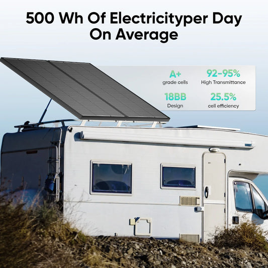 WERCHTAY 12V 200W/400W Monocrystalline Solar Panel Module Off Grid PV Power For Vehicles, RV Camper Camping Boat Shed Farm