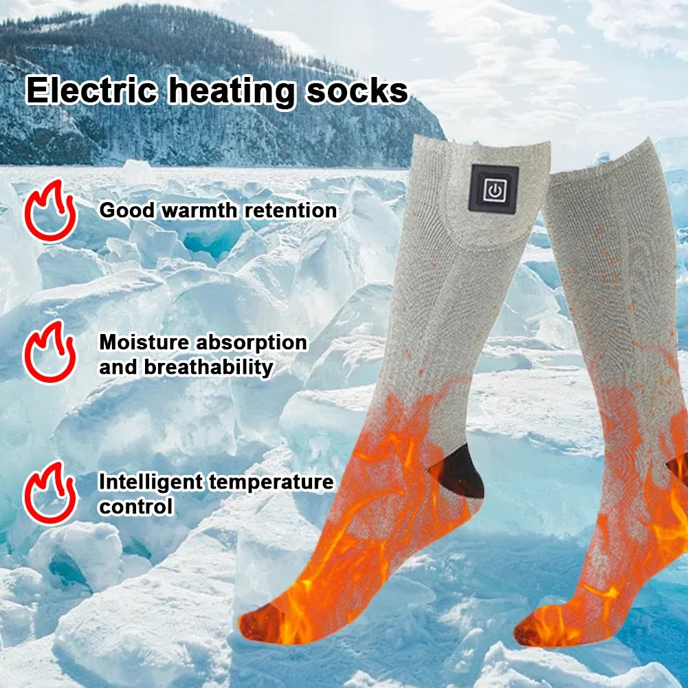 Electric Heating Socks Without battery 3 Level Temperature Winter Heating Socks Cold-Proof Winter Warm Thermal Socks for Cycling