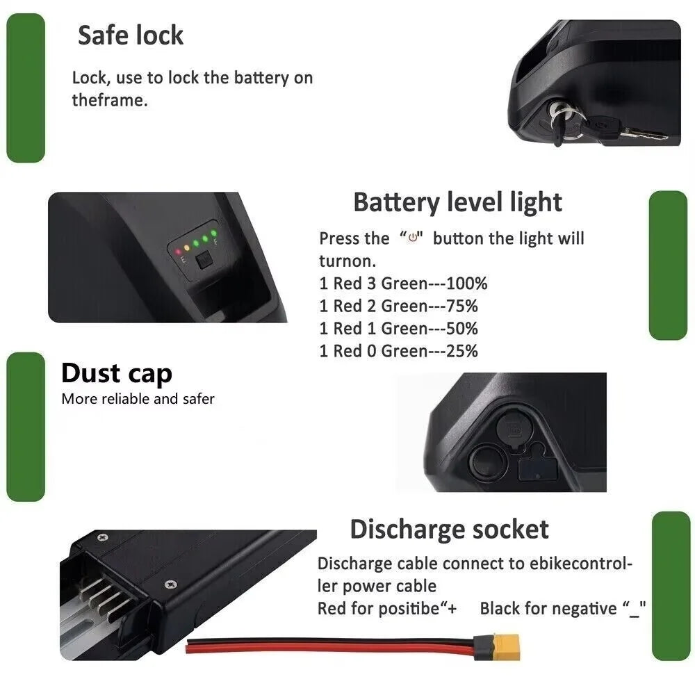 New Hailong EBike Battery 36V 48V 10Ah 15Ah 20Ah Mountain Bicycle 18650 Electric Bateria Pack for Bafang 1500W 1000W 750W 500W
