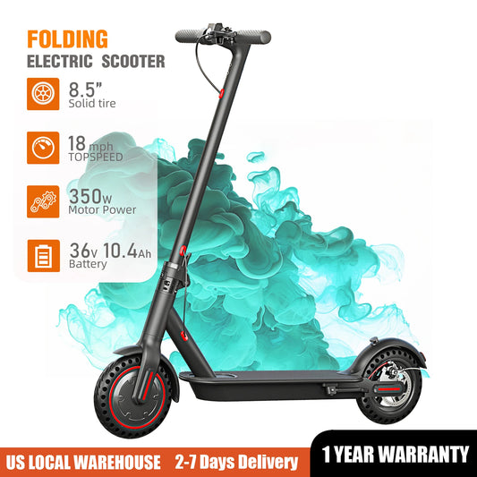 350W Foldable Electric Scooter for Adults Teens,Explosion-proof Tires,Dual Brake System,Lightweight APP Support E-scooter