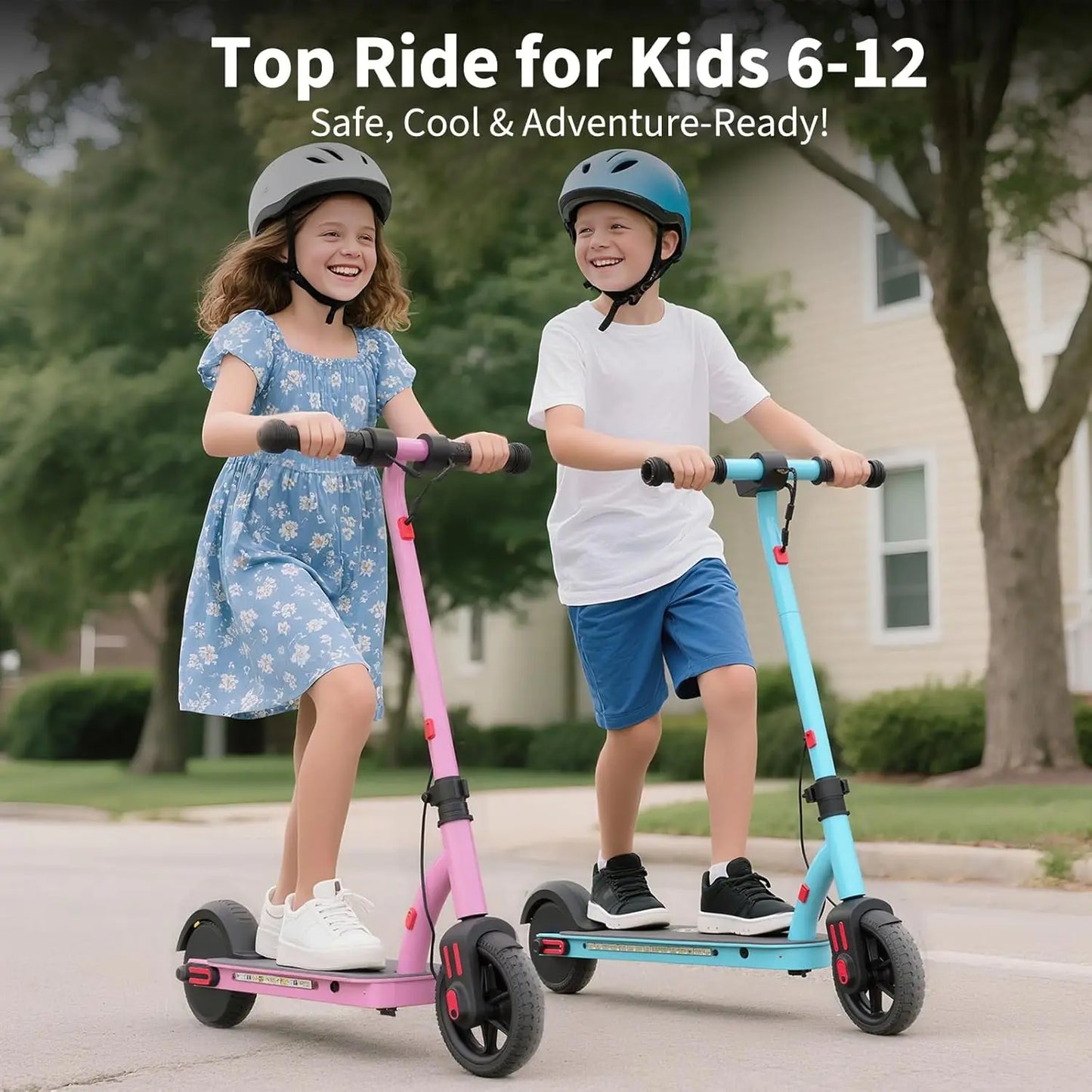 CAROMA Electric Kids Scooter 150W LED Display Foldable UL2272
