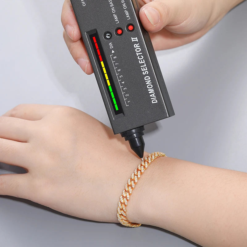 6mm-8mm High Quality Unisex Miami Moissanite Cuban Chain Necklace S925 Silver For Men Hip Hop Jewelry