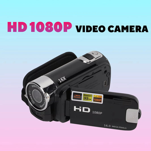 Video Camera Camcorder Full HD 1080P Handheld 270° Rotation Digital Camcorders 2.7inch Color Screen Portable for Gifts