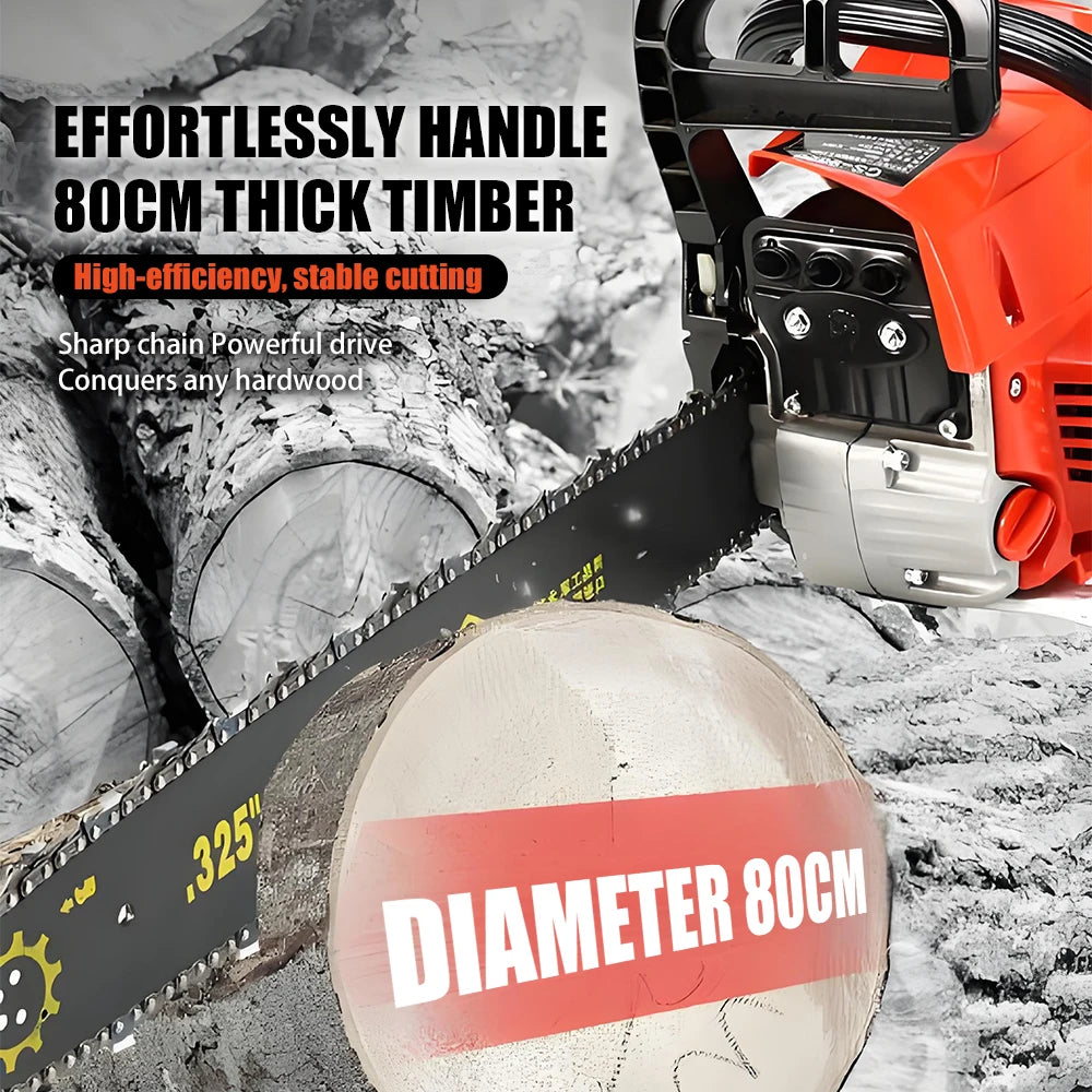 4 Stroke Petrol Chainsaw High Power 16800W Gas Tree Chain Saw Gas Powered Wood Cutting Saw Petrol Felling Saw with Accessories