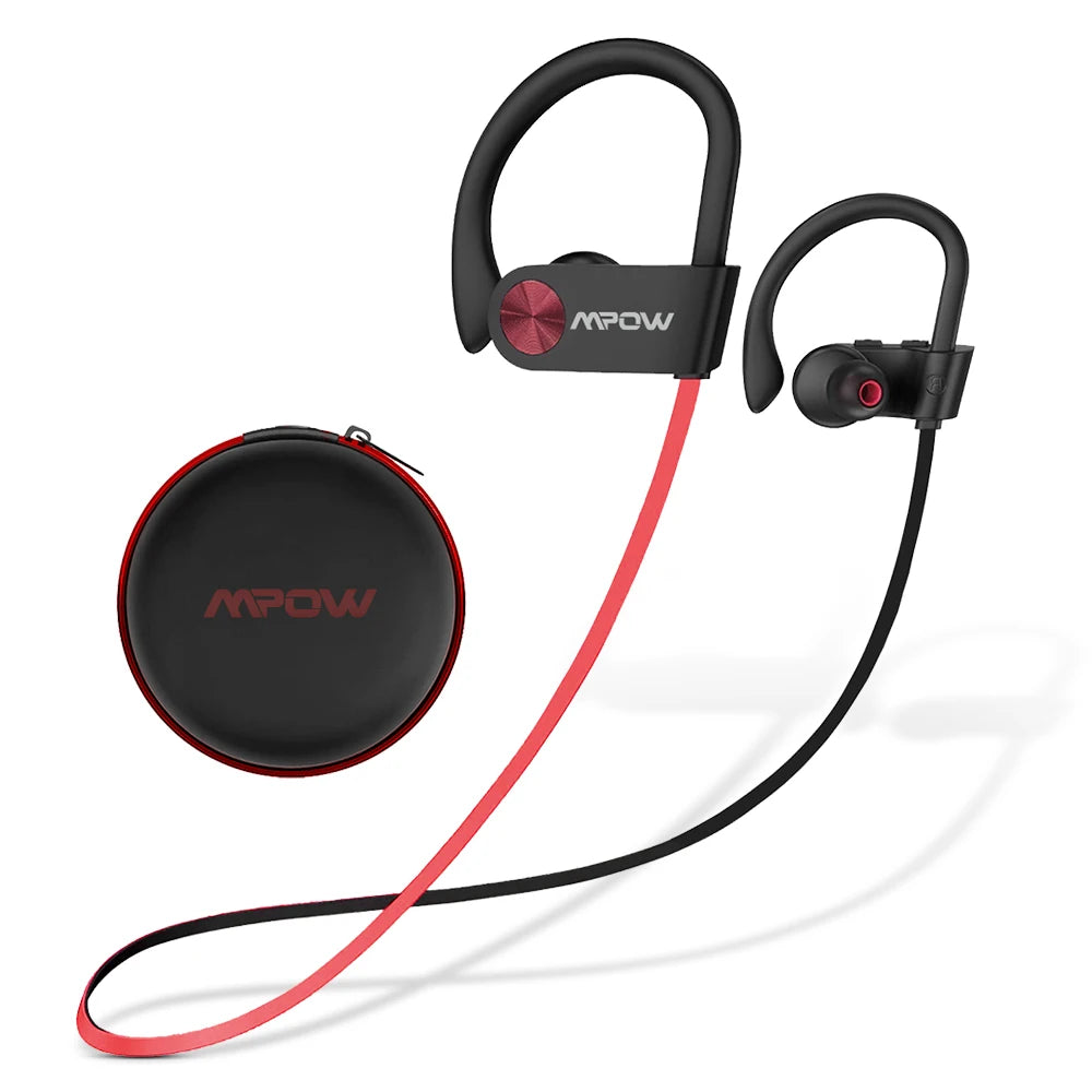 New Version Mpow Flame Sports Earphones IPX7 Waterproof Bluetooth V5.3 Earbuds 12 Hours Playtime&Noise Canceling Mic for iPhone